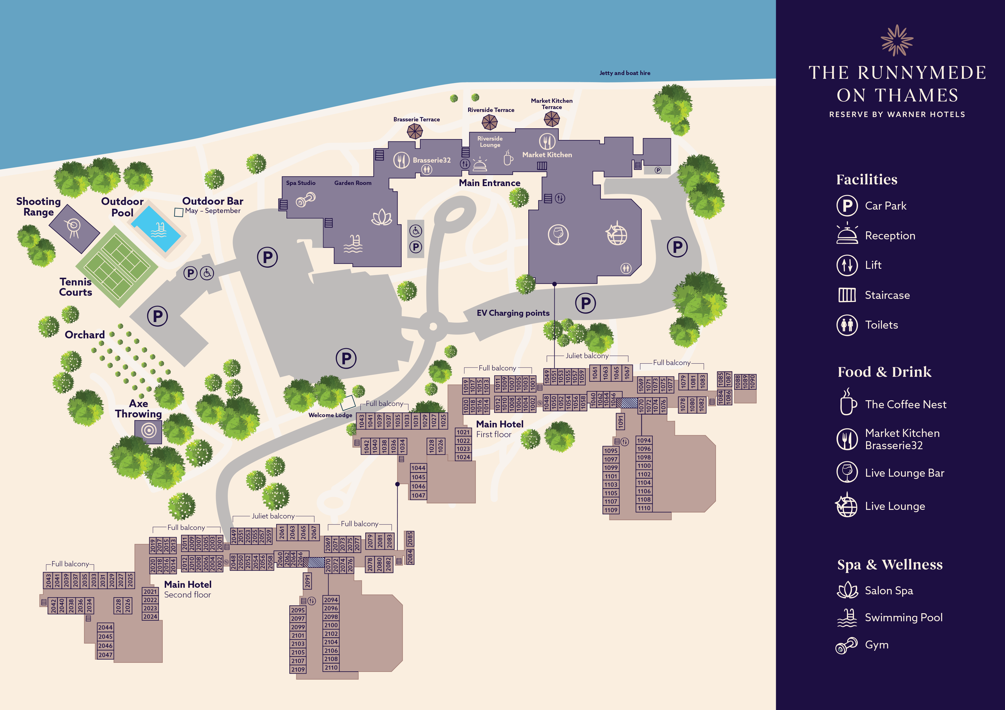 map of The Runnymede on Thames Hotel
