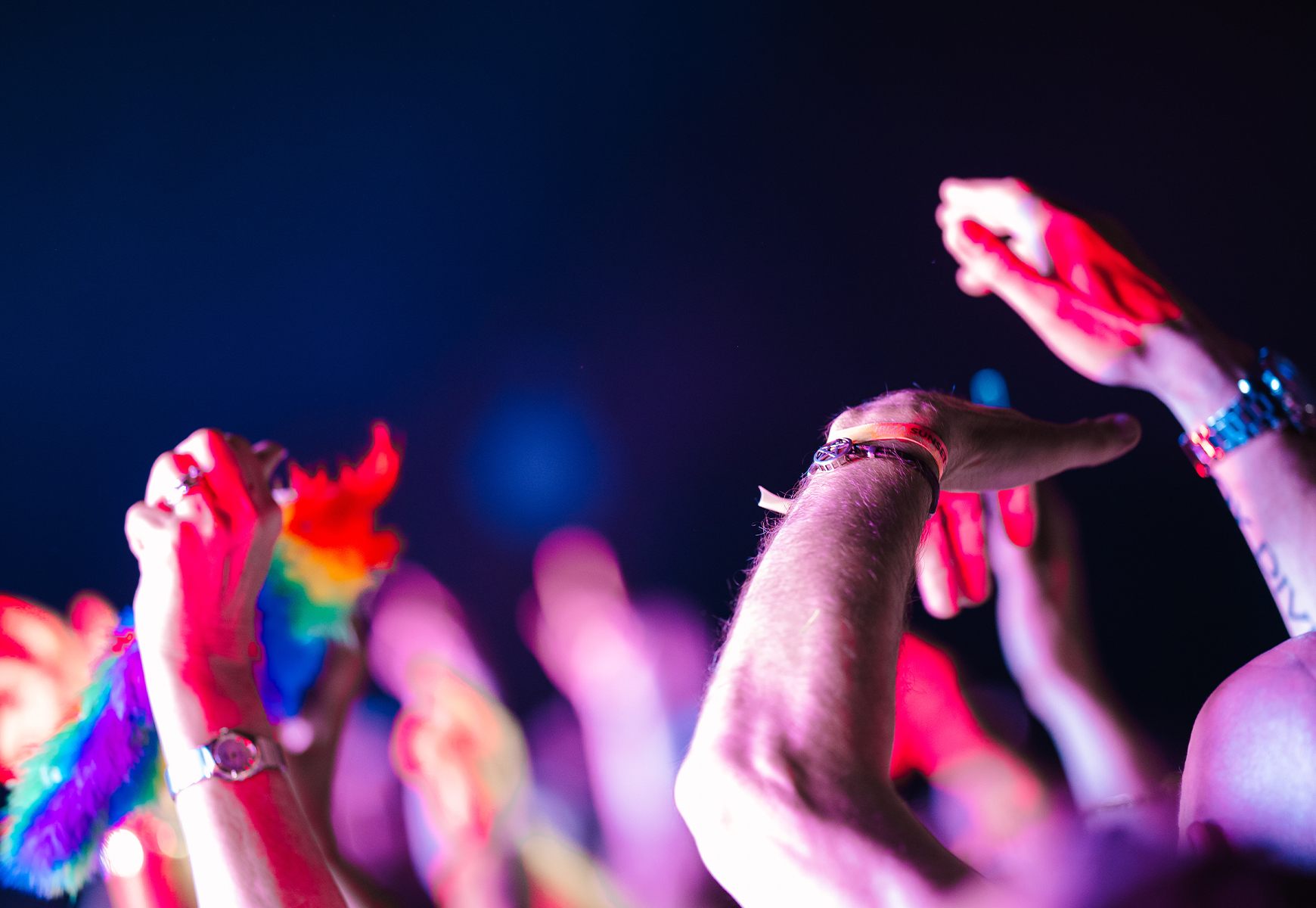 Close up of a DJ scratching the decks