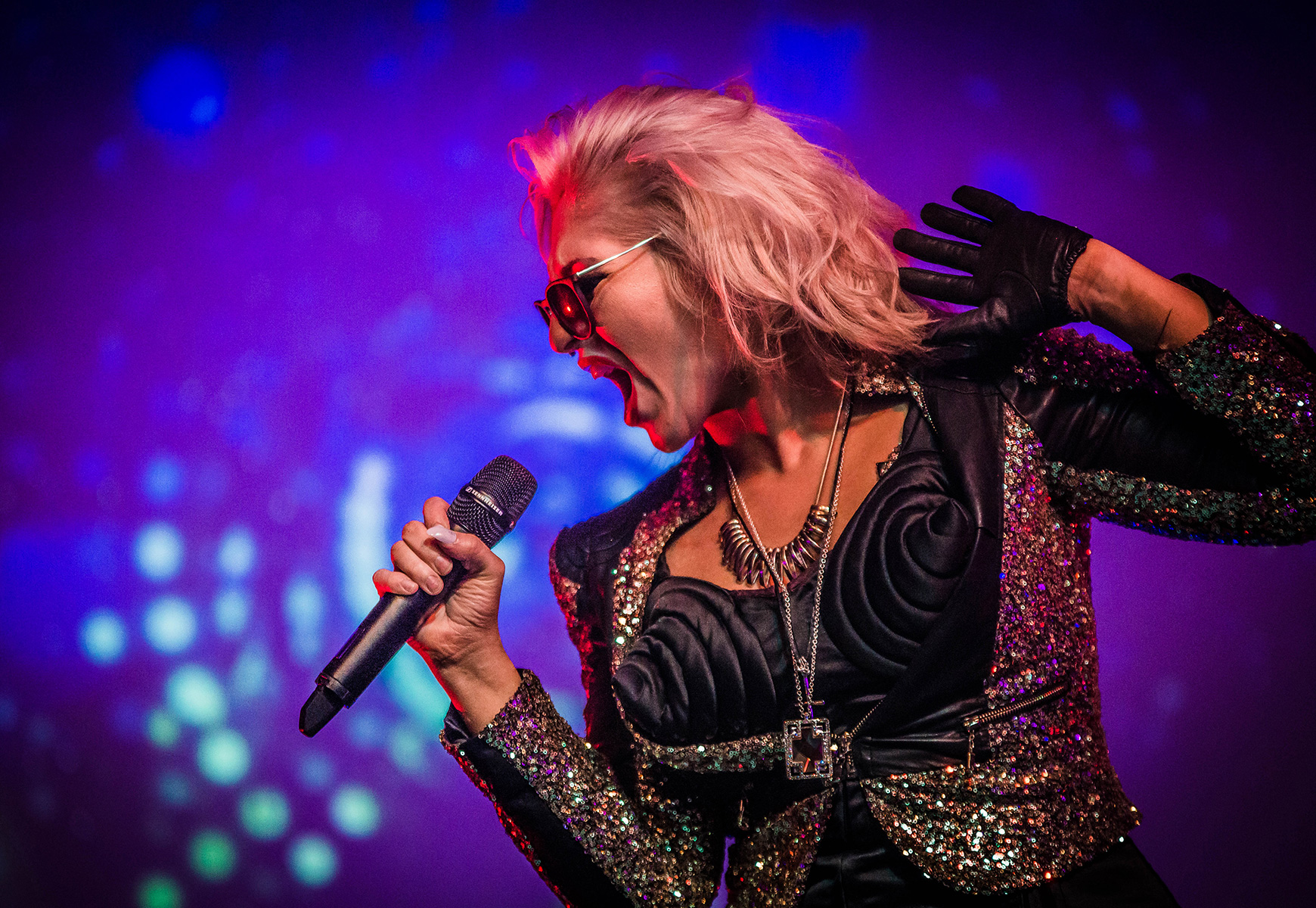 Madonna Live, a tribute to Madonna, performing on stage