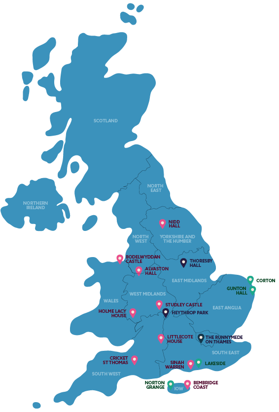 locations of warner hotels