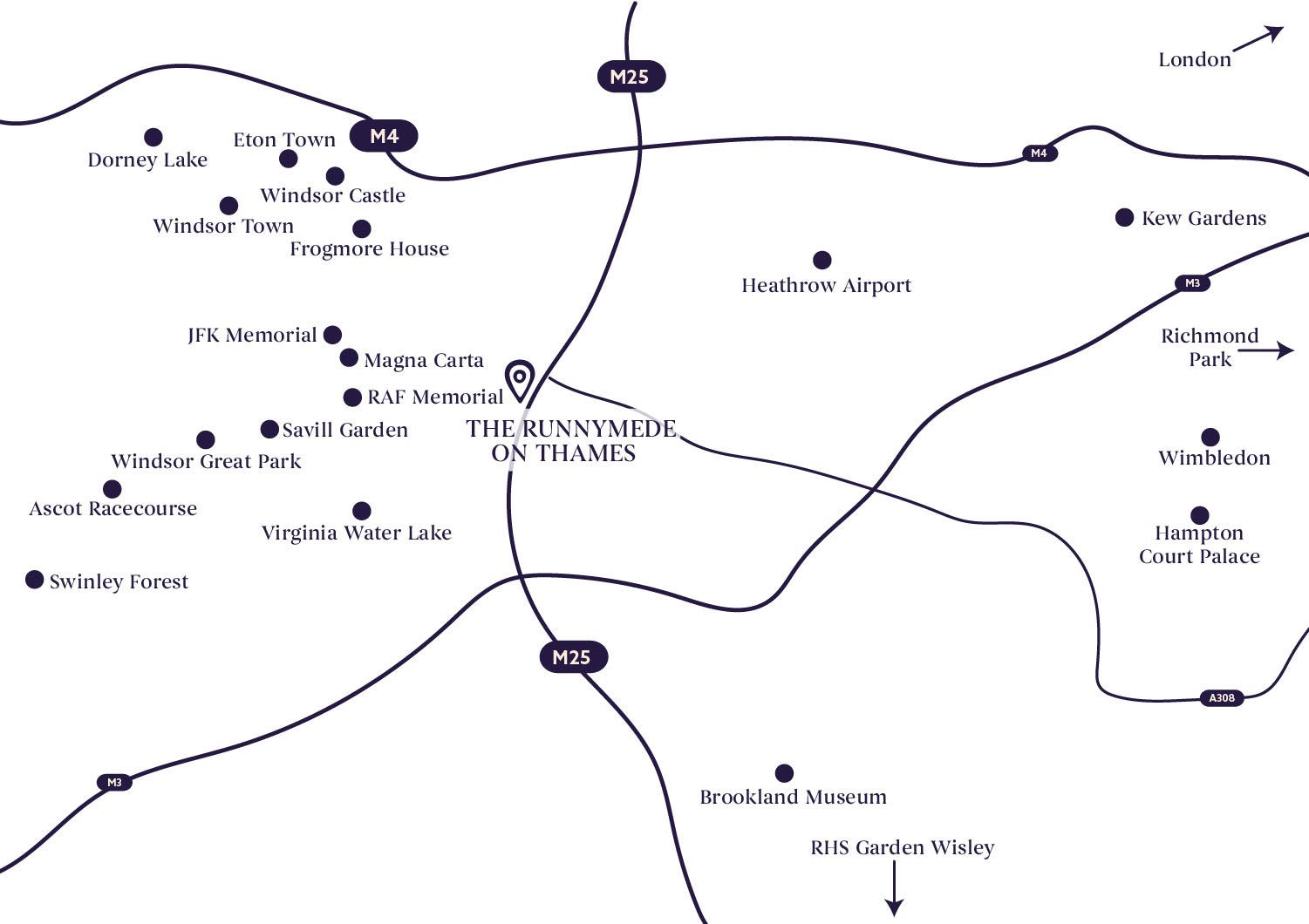 Map showing what's nearby at The Runnymede on Thames